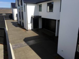 Concrete residential driveway